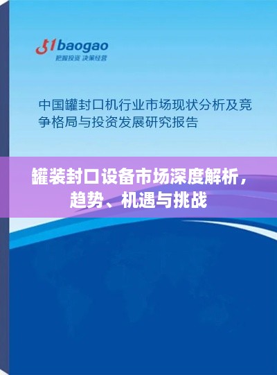 罐装封口设备市场深度解析，趋势、机遇与挑战