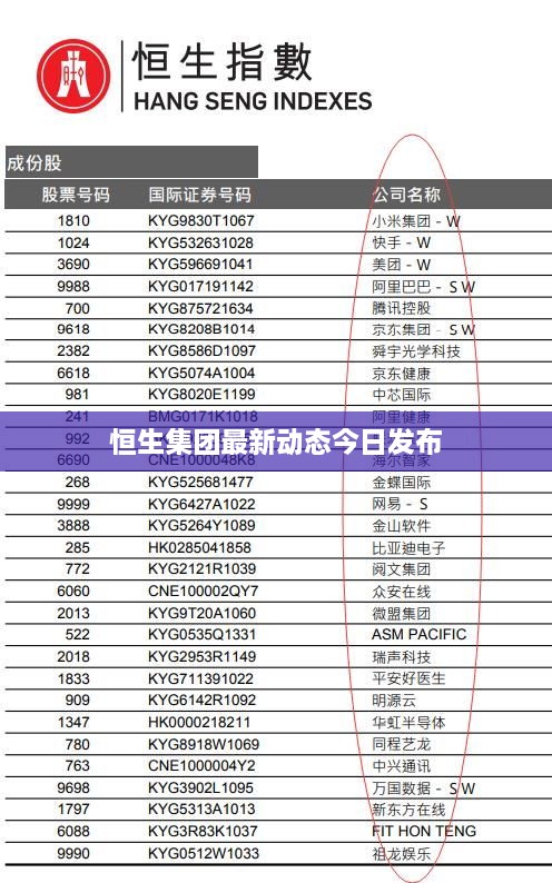 恒生集团最新动态今日发布