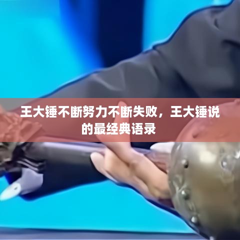 王大锤不断努力不断失败，王大锤说的最经典语录 