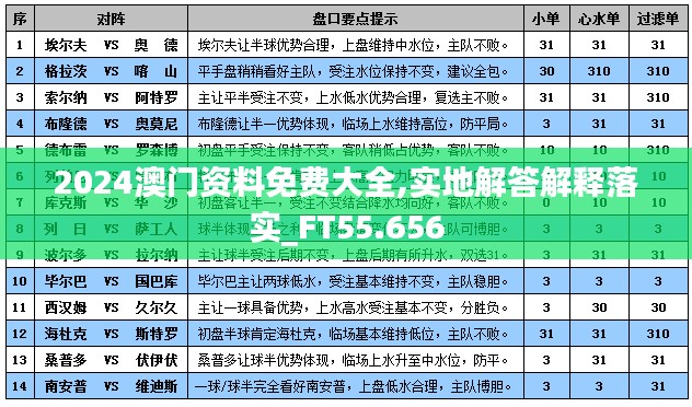 2024澳门资料免费大全,实地解答解释落实_FT55.656