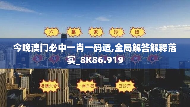 今晚澳门必中一肖一码适,全局解答解释落实_8K86.919