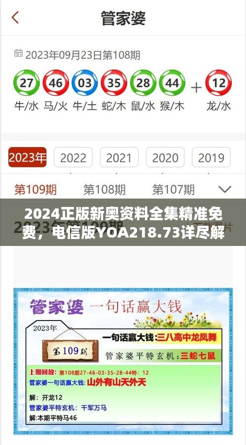 2024正版新奥资料全集精准免费，电信版YOA218.73详尽解析解答