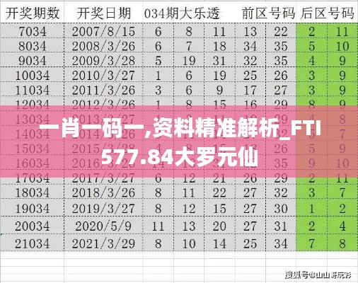 一肖一码一,资料精准解析_FTI577.84大罗元仙