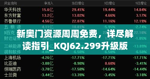 新奥门资源周周免费，详尽解读指引_KQJ62.299升级版