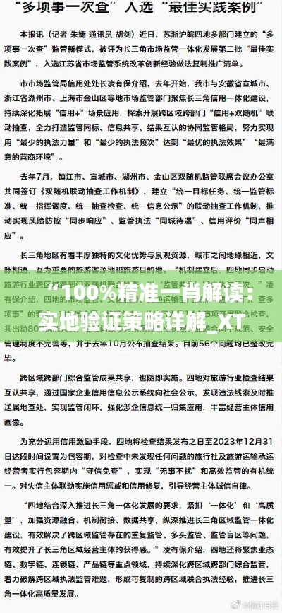 “100%精准一肖解读：实地验证策略详解_XTZ62.445晴朗版”