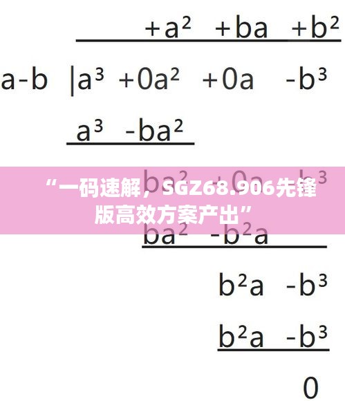 “一码速解，SGZ68.906先锋版高效方案产出”