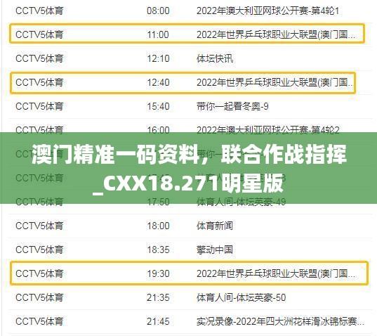 澳门精准一码资料，联合作战指挥_CXX18.271明星版