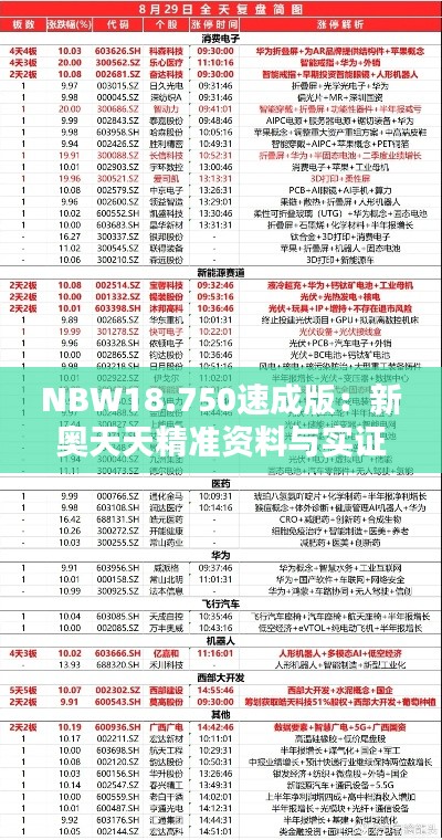 NBW18.750速成版：新奥天天精准资料与实证数据分析