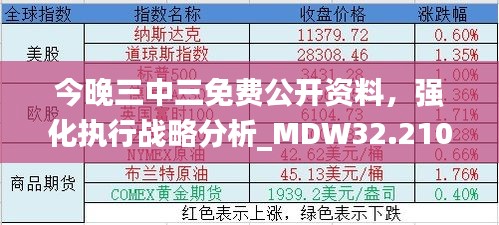 今晚三中三免费公开资料，强化执行战略分析_MDW32.210定制版