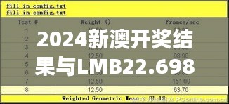 2024新澳开奖结果与LMB22.698时空版效率评估方案