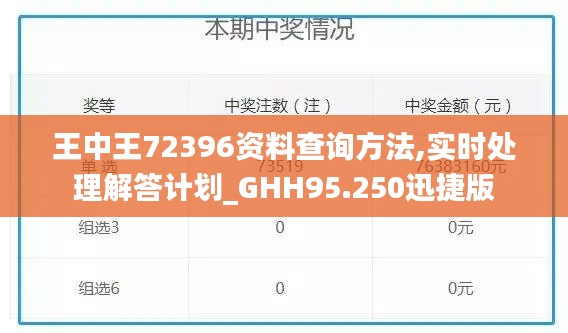 王中王72396资料查询方法,实时处理解答计划_GHH95.250迅捷版