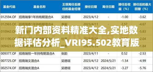 新门内部资料精准大全,实地数据评估分析_VRI95.502教育版