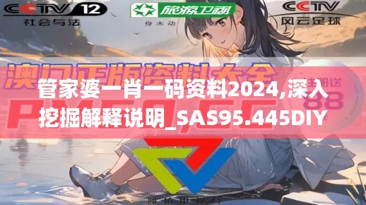 管家婆一肖一码资料2024,深入挖掘解释说明_SAS95.445DIY版