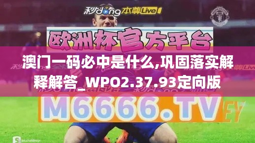 澳门一码必中是什么,巩固落实解释解答_WPO2.37.93定向版