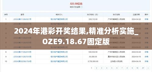 2024年港彩开奖结果,精准分析实施_OZE9.18.67固定版