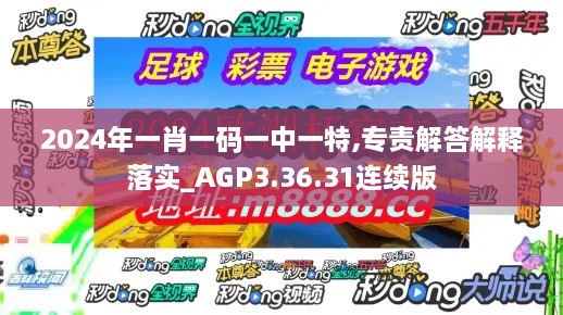 2024年一肖一码一中一特,专责解答解释落实_AGP3.36.31连续版