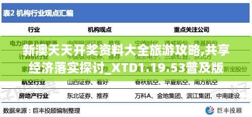 新澳天天开奖资料大全旅游攻略,共享经济落实探讨_XTD1.19.53普及版