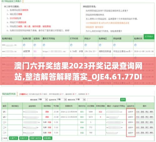 澳门六开奖结果2023开奖记录查询网站,整洁解答解释落实_OJE4.61.77DIY版