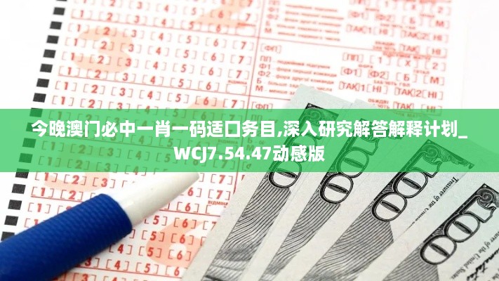 今晚澳门必中一肖一码适囗务目,深入研究解答解释计划_WCJ7.54.47动感版