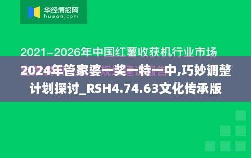 2024年管家婆一奖一特一中,巧妙调整计划探讨_RSH4.74.63文化传承版