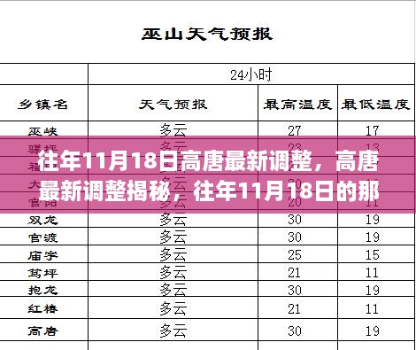 揭秘高唐历年11月18日的最新调整与变化概览