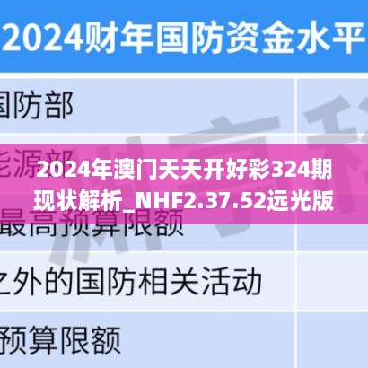 2024年澳门天天开好彩324期现状解析_NHF2.37.52远光版