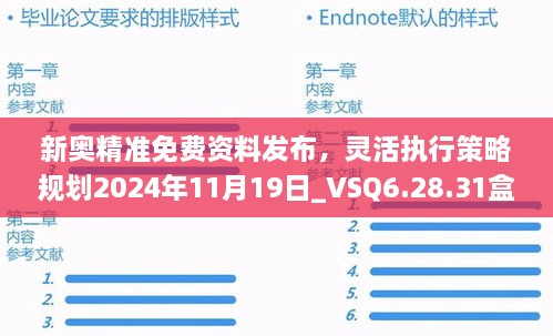 新奥精准免费资料发布，灵活执行策略规划2024年11月19日_VSQ6.28.31盒装版