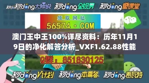 澳门王中王100%详尽资料：历年11月19日的净化解答分析_VXF1.62.88性能版