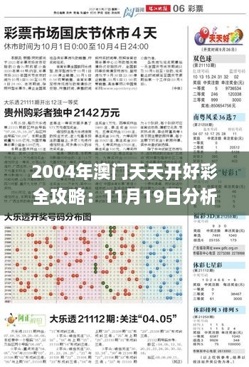 2004年澳门天天开好彩全攻略：11月19日分析方案解读_YJA4.59.83桌面版