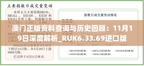 澳门正版资料查询与历史回顾：11月19日深度解析_RUK6.33.69进口版