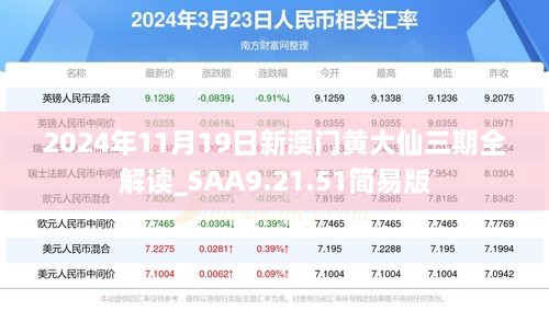 2024年11月19日新澳门黄大仙三期全解读_SAA9.21.51简易版