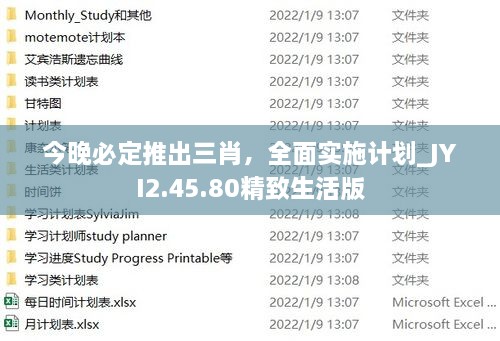 今晚必定推出三肖，全面实施计划_JYI2.45.80精致生活版