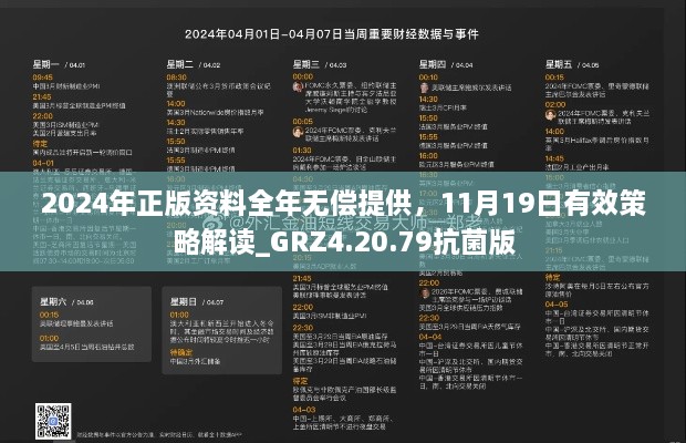 2024年正版资料全年无偿提供，11月19日有效策略解读_GRZ4.20.79抗菌版