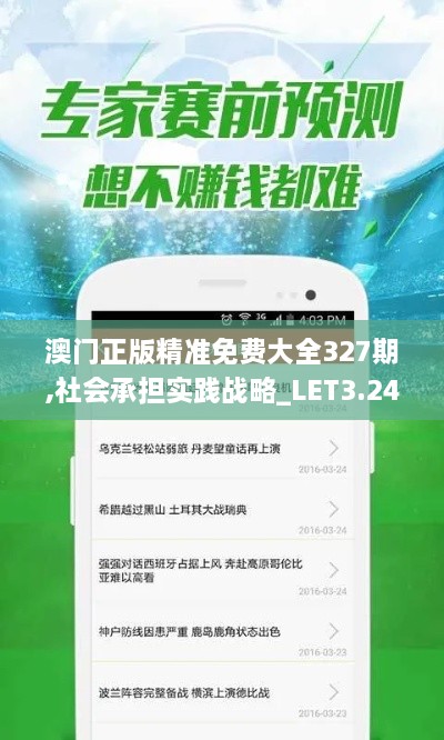 澳门正版精准免费大全327期,社会承担实践战略_LET3.24.38L版