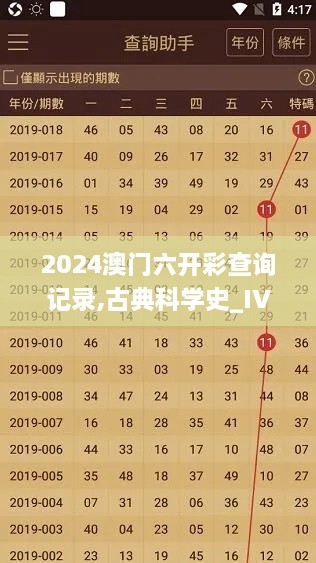 2024澳门六开彩查询记录,古典科学史_IVF1.58.42校园版