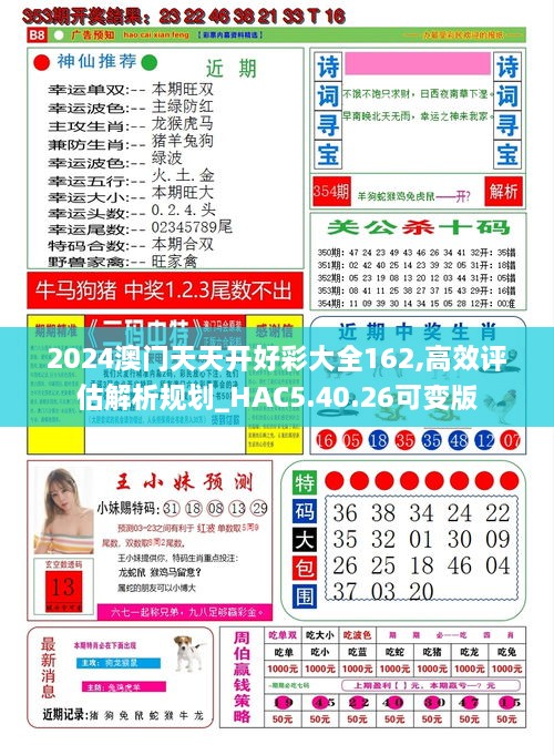 2024澳门天天开好彩大全162,高效评估解析规划_HAC5.40.26可变版