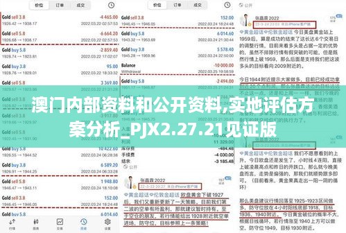 澳门内部资料和公开资料,实地评估方案分析_PJX2.27.21见证版