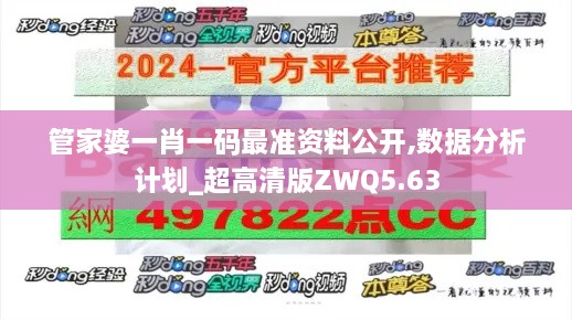 管家婆一肖一码最准资料公开,数据分析计划_超高清版ZWQ5.63