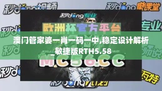 澳门管家婆一肖一码一中,稳定设计解析_敏捷版RTH5.58