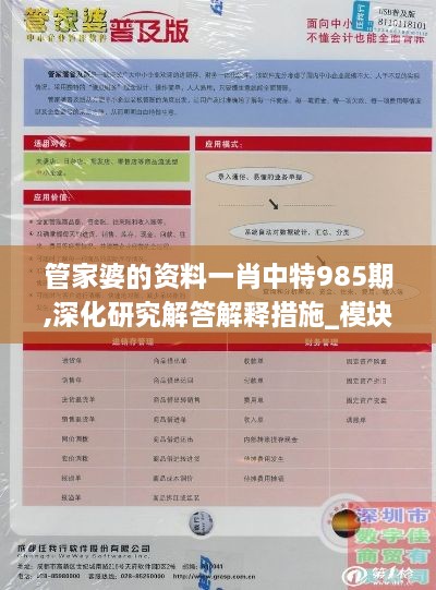 管家婆的资料一肖中特985期,深化研究解答解释措施_模块版YWP5.67