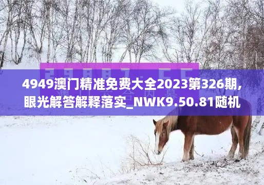 4949澳门精准免费大全2023第326期,眼光解答解释落实_NWK9.50.81随机版