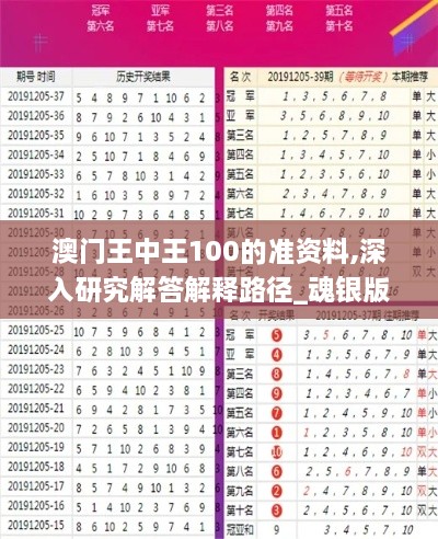 澳门王中王100的准资料,深入研究解答解释路径_魂银版IHW6.28