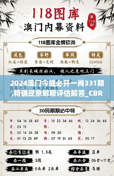 2024澳门今晚必开一肖331期,精确现象解释评估解答_CBR1.70.23曝光版