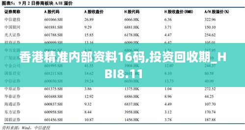 香港精准内部资料16码,投资回收期_HBI8.11