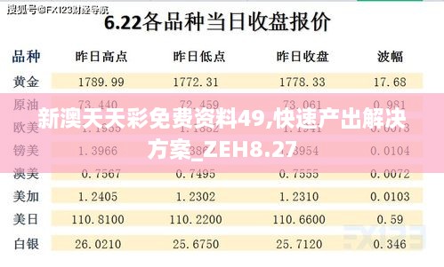 新澳天天彩免费资料49,快速产出解决方案_ZEH8.27