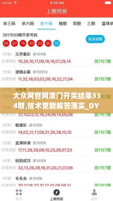 大众网官网澳门开奖结果334期,技术更新解答落实_DYN5.53.44更换版