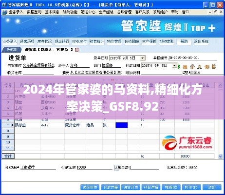 2024年管家婆的马资料,精细化方案决策_GSF8.92