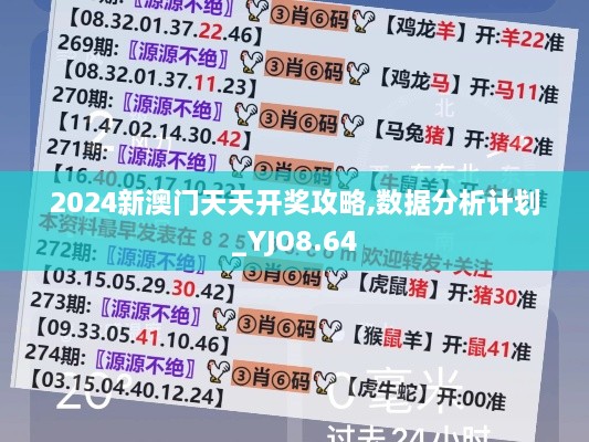 2024新澳门天天开奖攻略,数据分析计划_YJO8.64