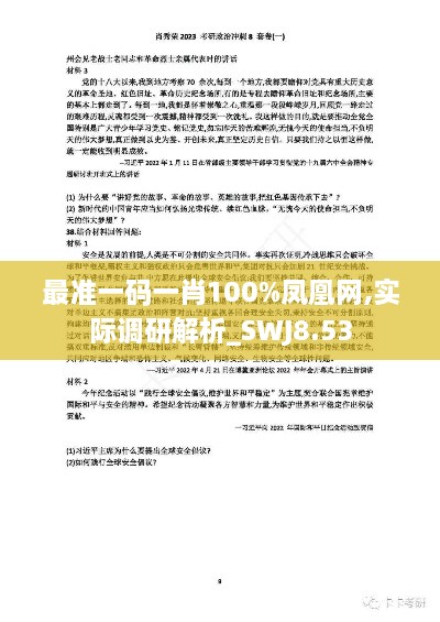 最准一码一肖100%凤凰网,实际调研解析_SWJ8.53