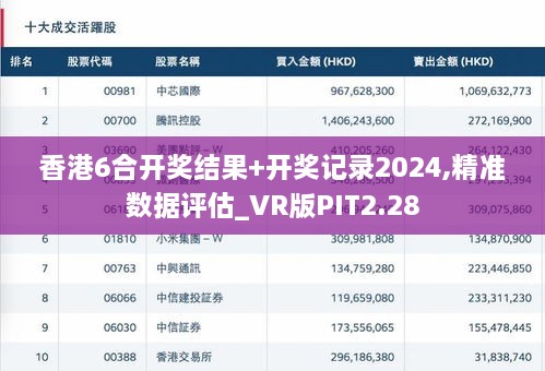 香港6合开奖结果+开奖记录2024,精准数据评估_VR版PIT2.28